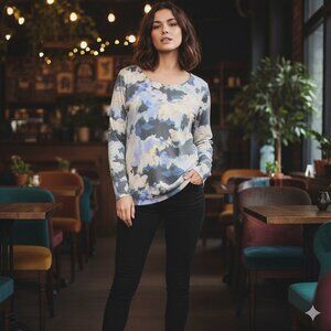 Soft Surroundings large floral blouse